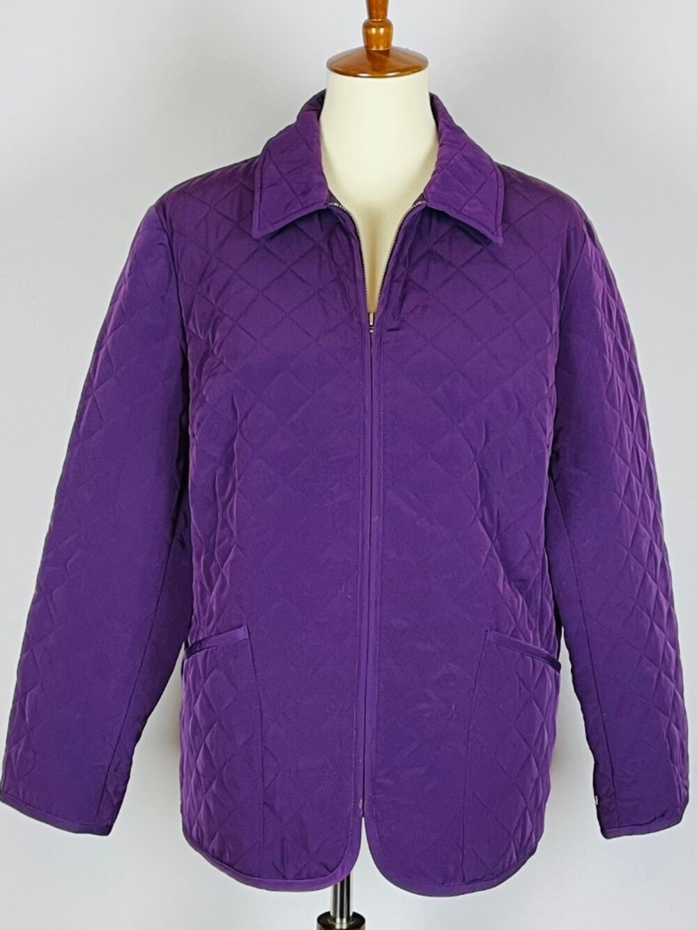 Pendleton Quilted Jacket Sz XL Aubergine Equestrian Indie Sleaze Quiet Luxury